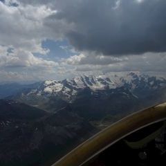 Flugwegposition um 13:10:05: Aufgenommen in der Nähe von Maloja, Schweiz in 3502 Meter